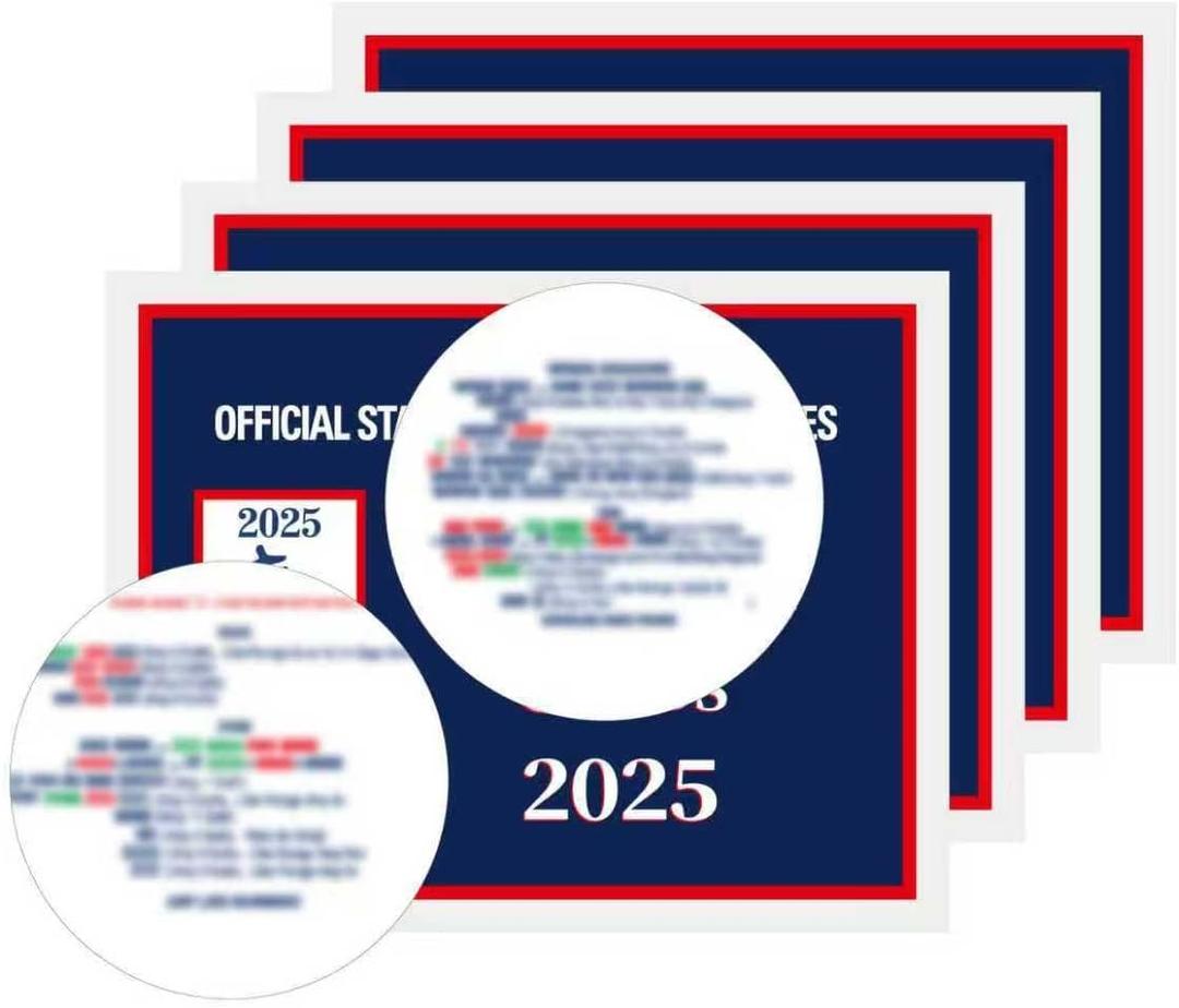 Mahjong Cards 2025, 4pcs Official Revision- Large Print, Easy-to-Read - American Mah Jongg Rule Card Set (Not 2026)