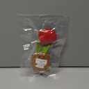 Emotional Support Crochet Rose Handmade Soft Wool Plush Flower with Positive Message Desk Decor Gift for Women Friends Teachers Birthday Christmas Valentine's Day Present (Resilience Rose) (Red)