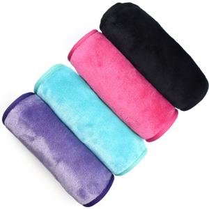 UWEME Makeup Remover Cloths 4 Count: Microfiber Reusable Fast Drying Washcloth, Face Towels for Women