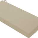 Favoyard Outdoor Bench Cushion 42 x 18 Inch Waterproof Patio Furniture Cushions 3-Year Color Fastness Garden Sofa Settee Couch Swing Pads with Handle and Adjustable Straps, Beige