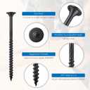 #10 x3-1/2 Deck Screws, 5LB Star Drive Wood Screws, 269Pcs Rust Resistant Timber Screws for Timber/Log/Landscaping Wood, T25 Star Bit Included, Black