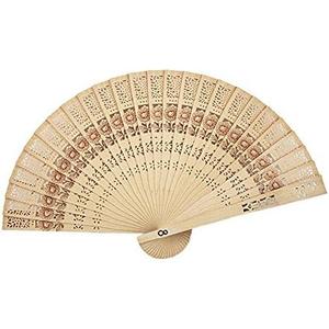 Sandalwood Fan (Set of 50 pcs) Wedding Favors&Birthday Gifts&Christmas Gift-Sunflower