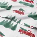 Split King Christmas Tree Sheet Set - Holiday Xmas Pattern Bedding Set - Deep Pockets - Snug Fit - 5 Piece - Wrinkle Free - Comfy & Cooling Festive Winter - Holiday Sheets for Women, Men, Kids & Teens