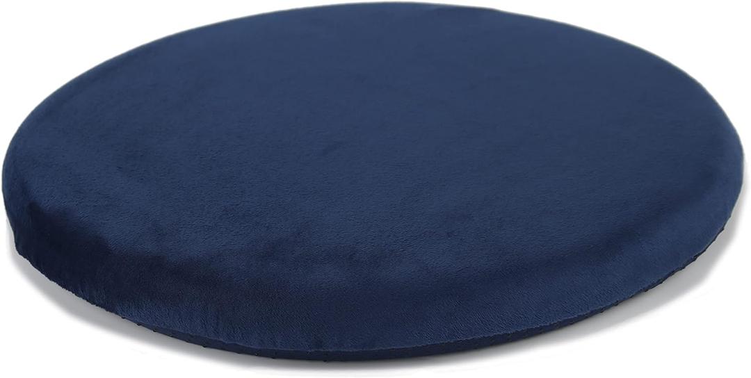 Sigmat 13In Round Stool Cushion Memory Foam Small Chair Cushion Navy