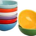ZENFUN Set of 8 Ceramic Pinch Bowls Set, 3.5 Oz Porcelain Round Sauce Dipping Dishes, Mini Terracotta Dessert Bowls, Condiments Bowls in Bulk for Kitchen, Cooking Prep, Parties, Decor, Sushi