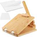 Upgraded Bamboo Wooden Tortilla Press, 10 Inch Square Tortilla Maker with 60pcs Parchment Paper, Mexican Tortillera Presser Tortillas Pataconera Dough Press(COLOR:Wood Color)