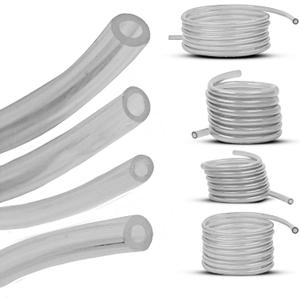 4 Sizes Petrol Fuel Gas Line Pipe Hose Tubing For String Trimmer Chainsaw Blower Lawn Mower and other Power Tools For 2 Cycle Small Engine Poulan, Craftman and more (Clear 4PC)