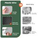 Toolterritary Plastic Wire Mesh,16IN x 50FT Chicken Wire Fencing for Floral Arrangements, Chicken Wire Mesh for Crafts with 100 Pcs Zip Ties, Garden Netting for Dogs, Deer, Poultry