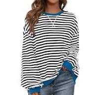 Toddler Girl Sweatshirt Long Sleeve Striped Pullover Top Fall Winter Outfits 1-5T -Blue Black 2-3Y