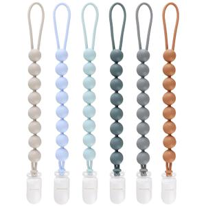 6-Pack Silicone Pacifier Clips for Baby Boys and Girls - One-Piece Beads, Rust-Free Holders, Teething Relief, Baby Necessities, Newborn Safe Baby Essentials 6-Pack Silicone Pacifier Clips for Baby Boys and Girls - One-Piece Beads, Rust-Free Holders, Teething Relief, Baby Necessities, Newborn Safe Baby Essentials