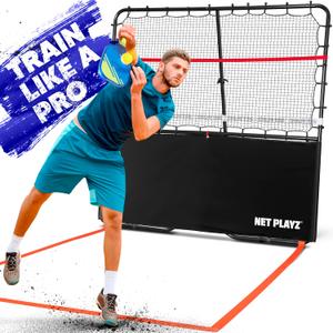 Pickleball Rebound Net Training Equipment Aid, Adjustable Angle & Easy Setup - Perfect Your Forehands Backhands Dinks Volleys Accuracy Coordination Kitchen Control