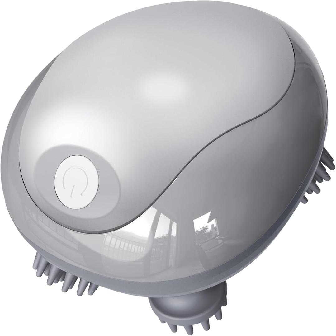 Cotsoco Electric Pet Massager for Cats and Dogs Care with 8 Massage Heads, Handheld Cordless Head Scratcher Scalp Massager for Hair Growth, Deep Clean and Stress Relax, Gifts for Women, Men,Pets (Silver)