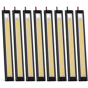 12V LED Light, Enclosed Trailer Light, 12 Volt Lights, 12v LED Lighting for RV Interior, Strip Lights for Trailer, Cargo, Truck, Van, Shed, RV(8Pack, 4000K, Black)