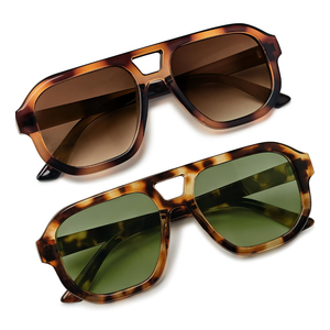 livho Trendy Polarized Square Aviator Sunglasses Women Men Square Eyewear Frame, Retro Sun Glasses for Women Men 2025 Shades