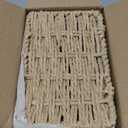 Small Wicker Basket with Lid, Khaki Paper Rope Woven Storage Basket with Removable Liner, Stackable Shelf Bin for Bathroom, Closet, Nursery (S-7"4.3"3")