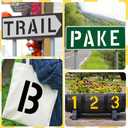 10 Inch 42 Pcs Reusable Letter Number Symbol Stencils, Plastic Painting Templates for Wood Wall Fabric Rock Chalkboard Signage School Door Porch DIY Art Craft Decoration Projects
