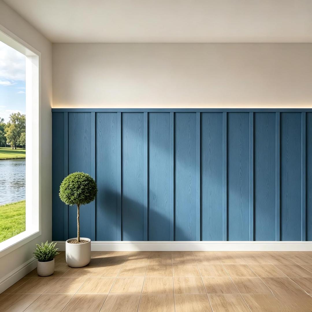 157.48 x 62.99 in Premade Board and Batten Wainscoting Kit, MDF Paintable Accent Wall Panels for Kitchen Bedroom Living Room Home Decor Covers