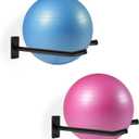 Medicine Ball Rack,Exercise Ball Holder,Wall Rack for Gym Garage Storage Yoga Ball,Suitable for Yoga Ball/Stability Ball/Barre Ball/Yoga Block/Volleyball/Basketball (2 Black)