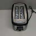 Toastmaster 2-Slice Toaster - Black with Stainless Steel - Kitchen Essential for Sandwich Bread & Breakfast Toast - Toaster with Wide Slots, High Rise Toast Lift & Cool-Touch Exterior