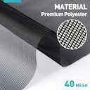 Window Screen,40Mesh High Density Dust and Pollen Filtration Anti-Allergy Window Screen Mesh,37.4IN x 16.4FT Polyester Screen Replacement Repair Kit for Window, Door,Patio,Porch