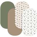 4 Pack Mallard Duck Bassinet Sheets 32 x 16 x 4 Inches Hunting Stretchy Neutral Fitted Sheets Mallard Duck Baby Stuff Bedding for Standard Bassinet Mattress Gift Set