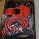 No Pull Dog Harness Adjustable Reflective Oxford Easy Control Medium Large Dog Harness with A Free Heavy Duty 5ft Dog Leash (M (Neck: 14.5"-20.5", Chest: 22"-28"), Red Harness+Leash)