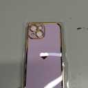 Luxury Women Case for iPhone 13 6.1in | Soft Phone Case | Upgraded Shockproof Corners | Love Heart Protective Phone Cover for iPhone 13 (Purple)