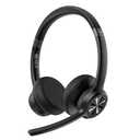 TECKNET Wireless Headset, Bluetooth Headset with Noise Cancelling Microphone - Rechargeable Bluetooth V5.2 Headphones, 50H Playtime & Mic Mute, On Ear Headphones for Trucker/Remote Work/Call Center