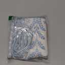 Jillien Harbor The Louis Blue Floral Block Print Pillow Cover  Decorative Throw Pillow Cover with Off-White Background  Grandmillennial Home Decor, 20" x 20"