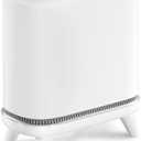 JUDRDO Bathroom Trash Can with Lid, Vacuum Adsorption Small Garbage Can 3.2 Gallon Press Top Lid Trash Bin with Legs Waterproof Waste Basket for Bathroom Bedroom Office Home RV
