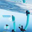 Snorkeling Gear for Adults Kids, Dry-Top Snorkel Set, 180Panoramic Wide View Diving Mask Breathing Freely Snorkel Mask for Snorkeling Scuba Diving Swimming Travel
