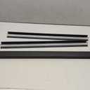 Leinuosen 3 Pcs File Cabinet Rails PVC Hanging Black Document Cabinet Rails for Drawer Sides Letter Size Office File Drawer Holder Organizer Storage, 24 Inches Long(1/2 Inch Wide)