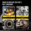 TUCAREST 38116 (For 3.9L/5.2L/5.9L Engine Version:Magnum) Drive Belt Tensioner Fit For 92-93 Do-dge B150 D150 W150 /92-03 Dakota /98-03 Durango /94-03 Ram 1500/93-98 Grand Cherokee [# 53010158AC]