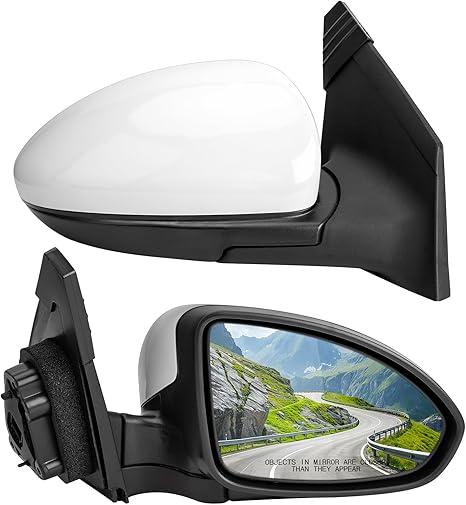 LOIYLLEN Right Passenger Side Rear View Mirror Replacement for Chevrolet Chevy Cruze 2009 2010 2011 2012 2013 2014 2015 2016  Rearview Mirrors with 3Pins and Electric Adjustment，White