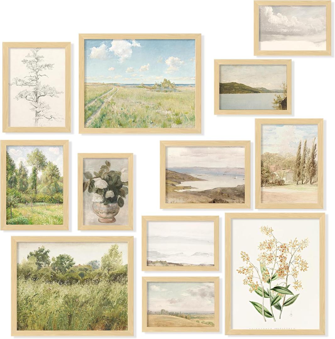 97 Decor Vintage Posters for Room Aesthetic - Vintage Wall Art Prints, French Country Decor, Farmhouse Eclectic Home, Gallery Landscape Art Pictures for Cottagecore Bedroom Kitchen Bathroom (UNFRAMED)