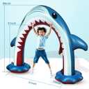 Anpro Giant Shark Sprinkler Kids Inflatable Water Toy Outdoor Play Sprinkler, Summer Outside Gifts for Toddlers
