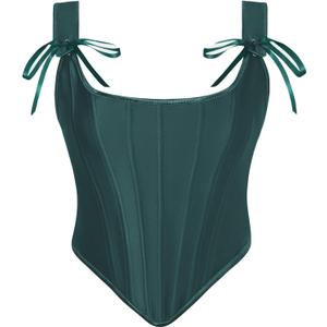 Scarlet Darkness Green Corset Tops for Women Overbust Renaissance Corsets for Party Gray Green Size 6