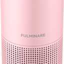 FULMINARE Air Purifiers for Home H13 True HEPA Air Filter Quiet Air Cleaner With Night Light Portable Small Air Purifier for Bedroom Office Living Room (Pink