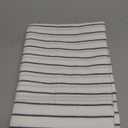 MooMee Bedding Pillowcases Striped Pack of 2 100% Washed Cotton Linen Like Textured Breathable Durable Soft Comfy (White Dark Grey Wide Stripes, Standard)