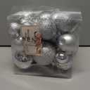 Christmas Ornaments for Xmas Trees,Silver Shatterproof Christmas Ball Ornaments (32 pcs)