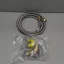 Upgraded 6 Feet High Pressure Braided Propane Hose Extension with Conversion Coupling 3/8" Flare to 1/2" Female NPT, 1/4" Male NPT, 3/8" Male Flare for BBQ Grill, Fire Pit, Heater