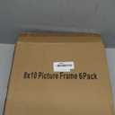 HappyHapi 8x10 Picture Frame Set of 6, 8x10 White Picture Frame Display Pictures 5x7 with Mat or 8x10 Without Mat. Wall Hanging Photo Frame or Tabletop Display Gallery Frame (White)