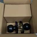 goldenwarm Black Interior Door Knobs, Matte Black Keyless Privacy Door Knob, Black Bedroom Door Knobs, Black Door Knobs Interior Bulk, Indoor Bathroom Door Knob (4 Pack, Matte Black)