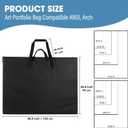 ZKOO Light Weight Art Portfolio Bag, 36 x 48 Extra Large Art Portfolio Case Light Weight Waterproof Poster, Studio Collection Tote for Artwork, Poster, Sketch Drawing, Canvas (36"*48"-Black)