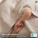 Bedsure PureWoven 100% Cotton Muslin Blanket 8-Layer, King, Linen Beige, King/Cal King
