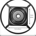 Frassie 20 Inch Recliner Chair Swivel Ring Base Replacement with 10 Inch Plate, Heavy Duty Rocking Single Sofa Bottom Ring Part