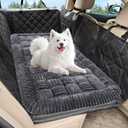 Dog Car Bed Mat, Non-Slip Backseat Extender Pet Blanket, Plaid Dog Bed for SUVs, Sedans & Trucks, Chew-Resistant Travel Pad for Dogs, Easy Clean & Scratch-Proof & Comfort (50"24.6") Gray