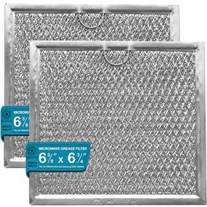 WB02X11534 for Samsung Microwave Filter DE63-00666A Compatible with GE Microwave Grease Filter - 6-3/8" x 6-3/4" x 3/32" Air Filter Replacement for Samsung Over-The-Range Microwave Filter - 2-Pack