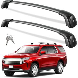Wonderdriver Heavy Duty 330lb Roof Rack Cross Bars Compatible with Chevy Suburban & Tahoe 2021 2022 2023 2024 2025 GMC Yukon XL, Cadillac Escalade ESV Lockable Aluminum Crossbar Carrier Luggage