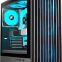 K6 PC Case - Pre-Installed 6 PWM ARGB Fan (3 x 120mm, 3 x 140mm), ATX Mid-Tower Gaming PC Case, with Type-C, FOIFKIN (Black, K6)